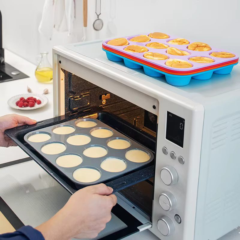 Moule de cuisson en Silicone à 12 trous pour la cuisson, ustensiles de cuisson 3D, sphère ronde au c