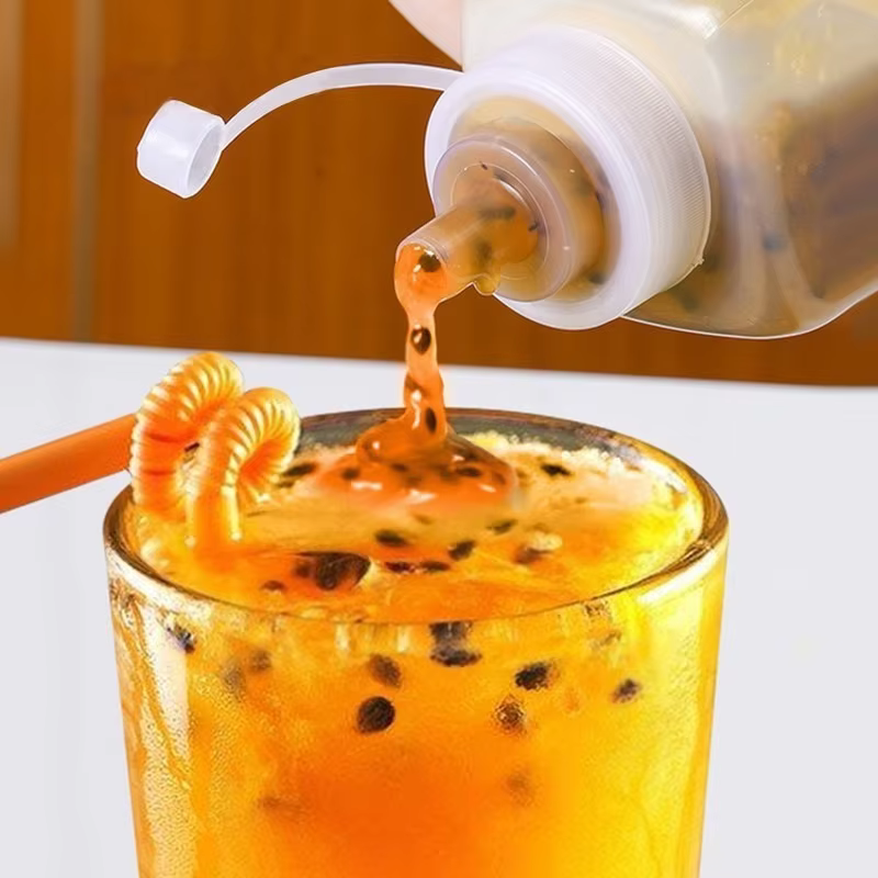 Bouteille à condiments à presser de 450 à 1000ml, avec couvercle, bouteille à presser en plastique, 
