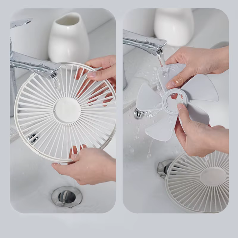 Ventilateur de Refroidissement Portable, Télescopique, Silencieux, Rechargeable par USB, Pliable, 4 