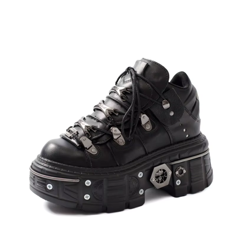 Chaussures à plateforme russe en métal lourd pour femmes et hommes, Punk, augmente la hauteur, papa,