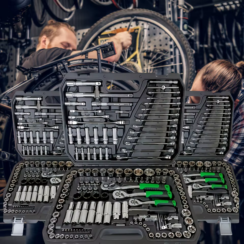 Ensemble d'outils de réparation mécanique automobile, multifonctionnel avec douille, clé et jeu de c