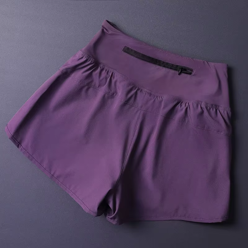 Short 2 en 1 pour femme avec poches – Léger, respirant, ample, anti-exposition, côté fendu pour le y