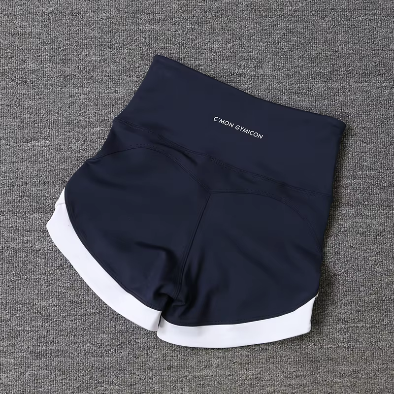 Short de sport taille haute pour les abonnés aux documents, pantalon de yoga serré, élastique, pêche