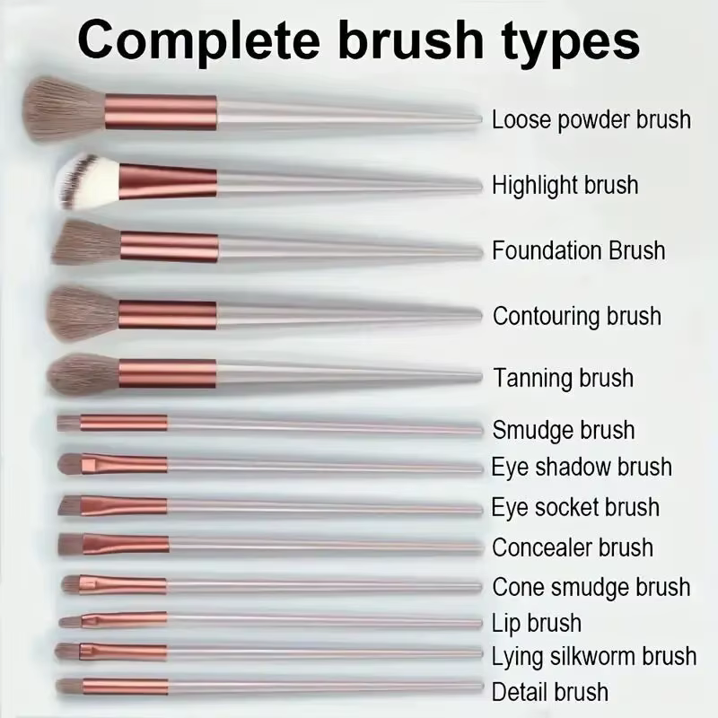 Ensemble de pinceaux de maquillage doux et moelleux, fond de teint cosmétique, poudre, fard à barrag