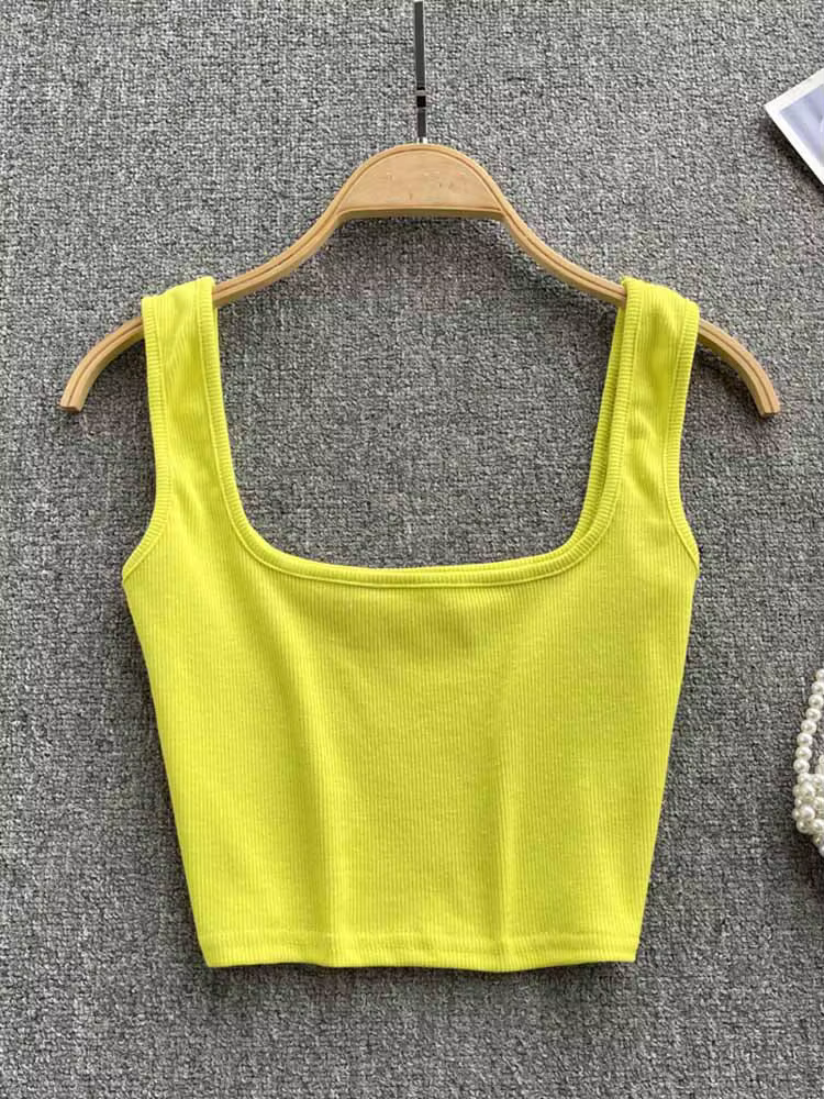 Haut court dos nu pour femme, chemisier à fond, coupe couvertes, solide, précieux, sexy, Y2K