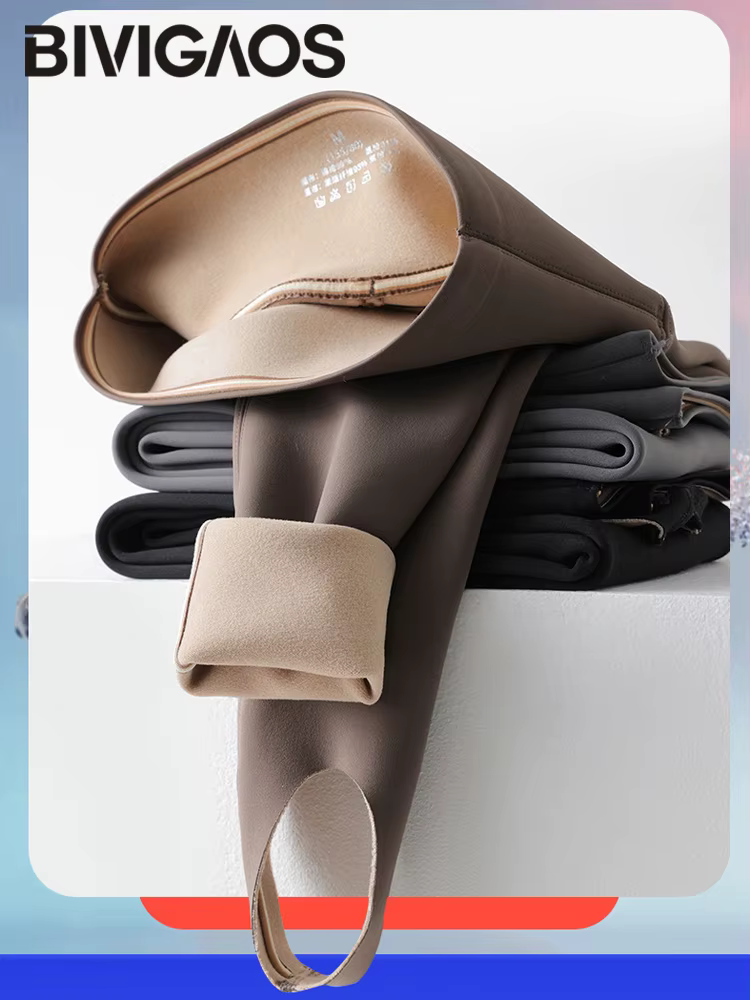 BIVIGAOS automne hiver nouveau lapin polaire épaissir bottes Leggings femmes mince pied pantalon Yog