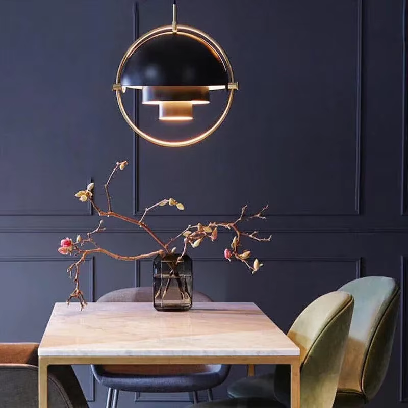 Lampe LED Suspendue en Fer Chromé localité, Luminaire Décoratif d'Nik, Idéal pour une Cuisine ou une