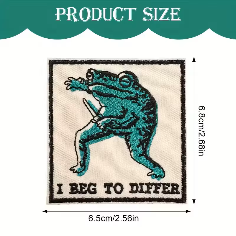 Patch brodé I Beg To Different, 1 pièce, Badge d'avertissement humoristique, cadeau pour vêtements, 