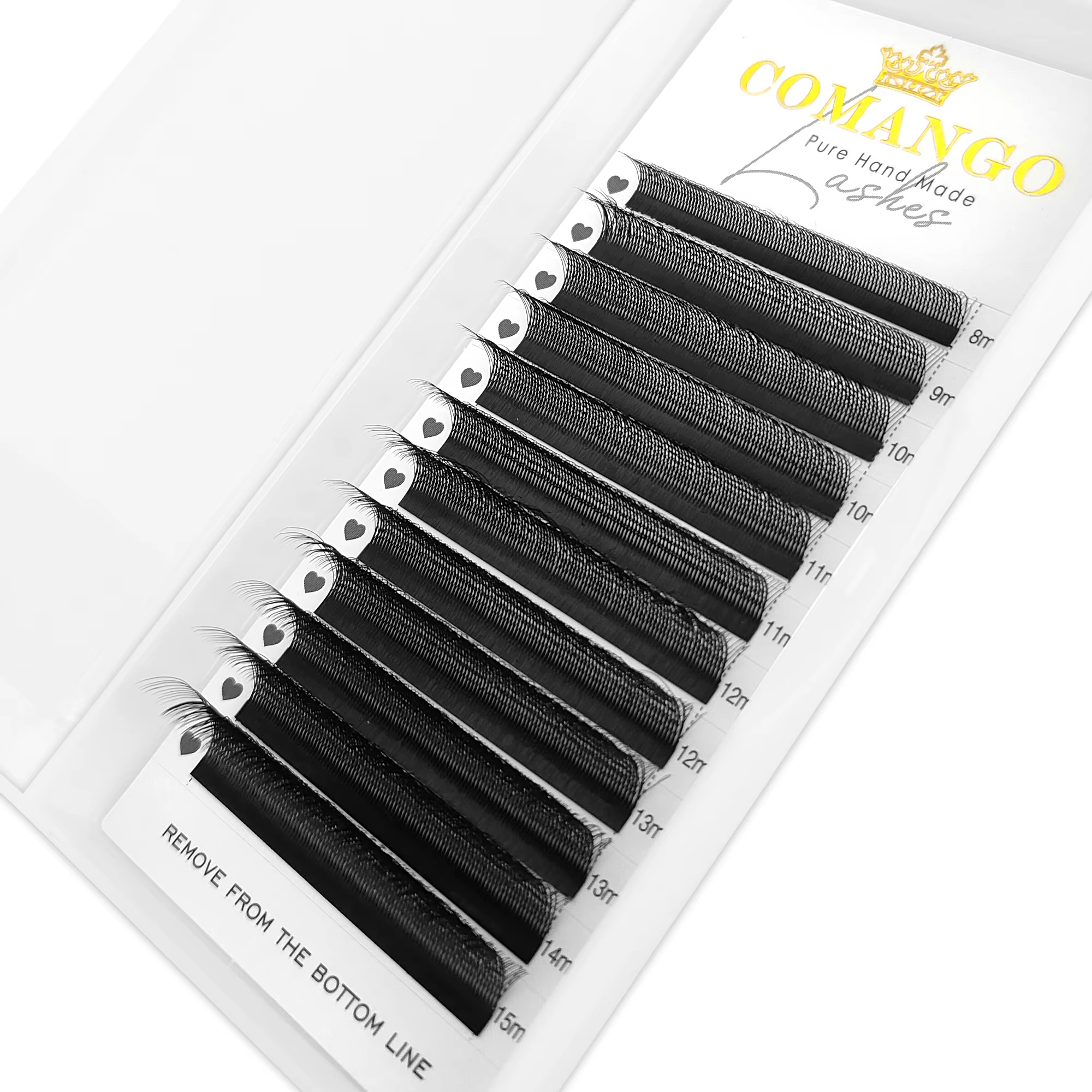CoMango super doux trèfle 3D vaporeux noir extensions de cils naturels w cils 8-15mm plateau de méla