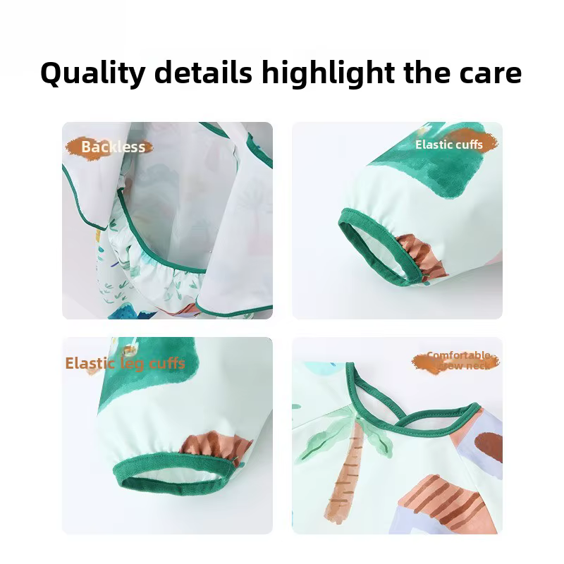 Combinaison rampante pour bébé, blouse une pièce anti-sale, blouse complète pour enfants