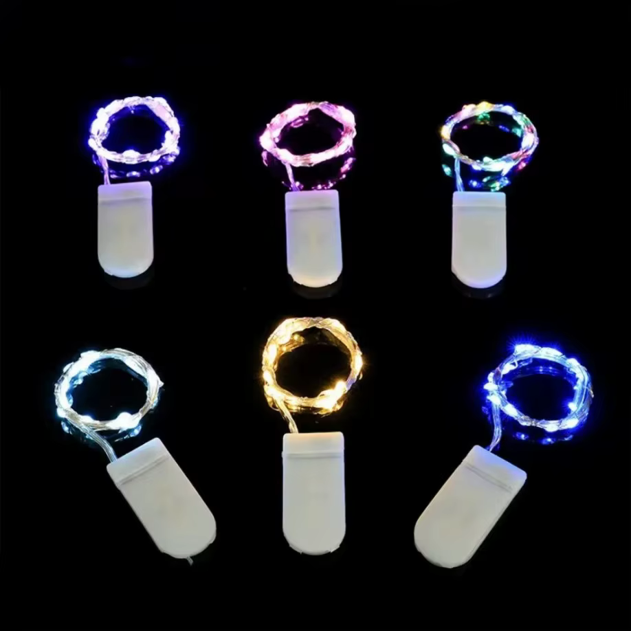 Guirlande lumineuse LED étanche en fil de cuivre, 5M, féerique, fonctionne à piles, bricolage, fête 