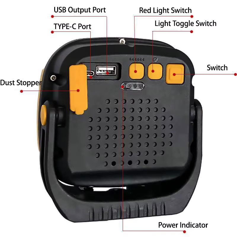 Lanterne LED portable aste, lampe de bain, lampe de poche, camping en plein air, pêche, urgence, lam
