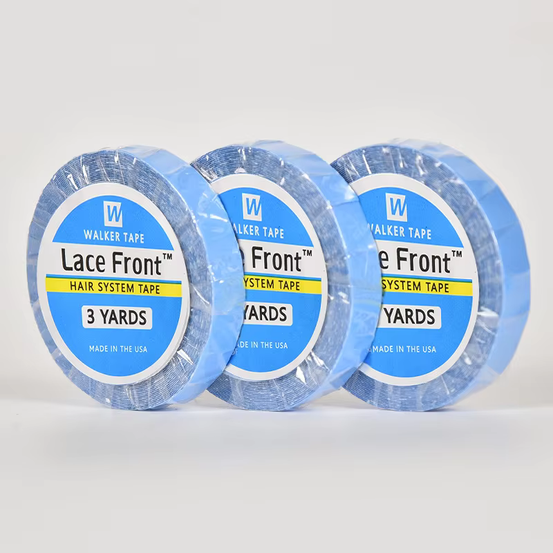 1/2/3 rouleau 0.8 CM * 3 Yards Super cheveux ruban bleu ruban adhésif Double face pour Extension de 