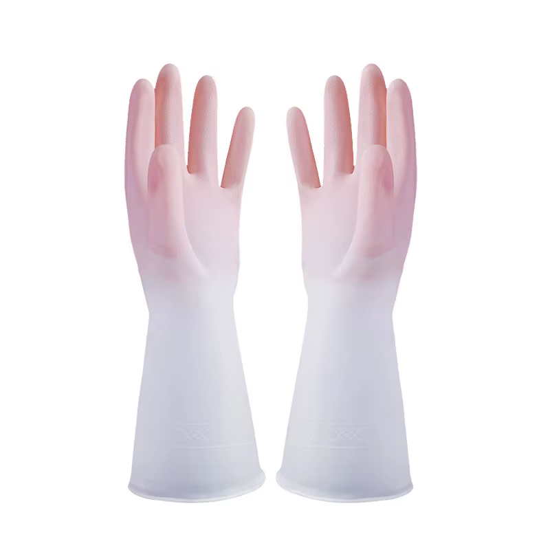 Gants de vaisselle ménagers pour femmes, vêtements de lavage, gants en caoutchouc imperméables, bol