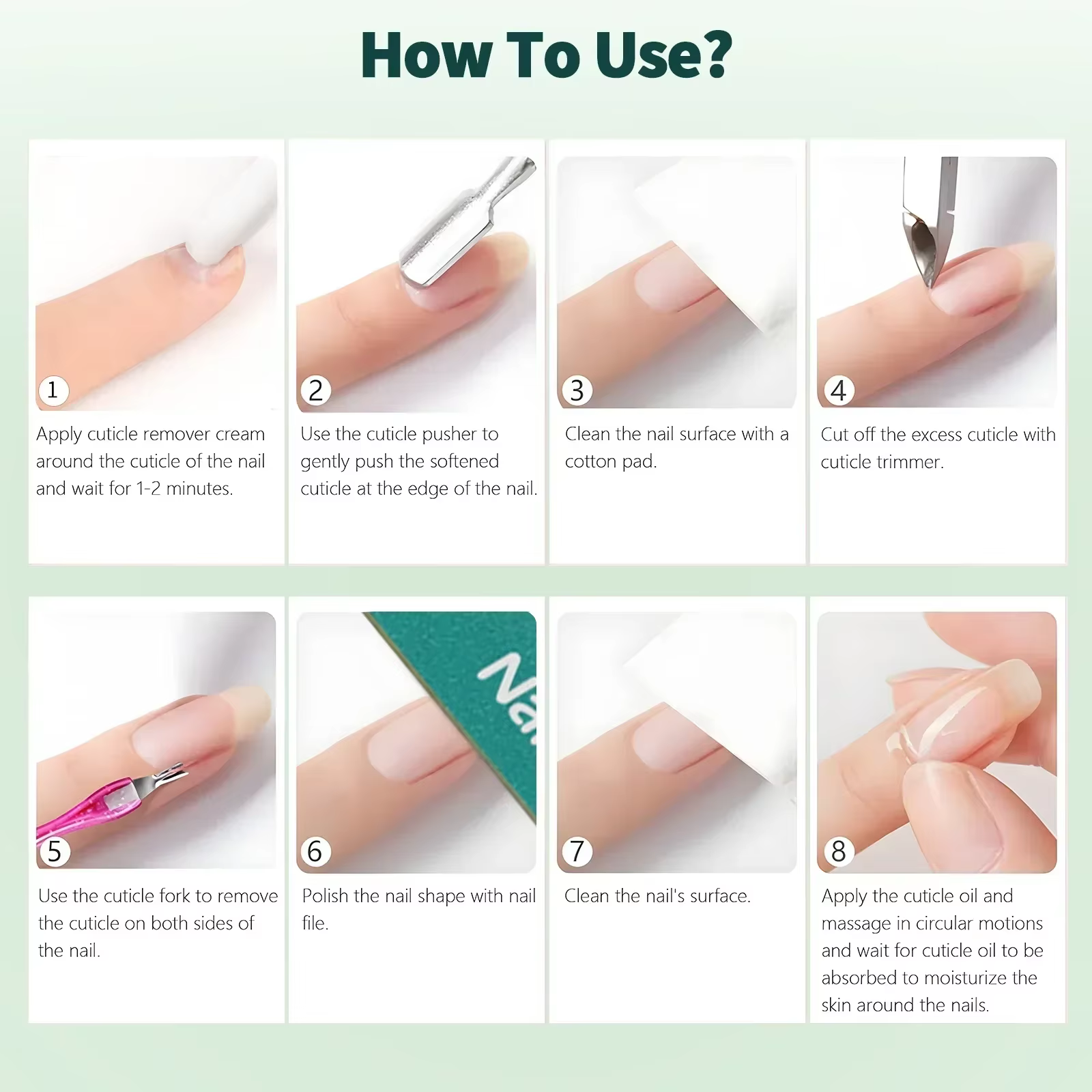 Nailpop dissolvant de cuticules et réparation d'huile de cuticule Kit de soin des ongles traitement 