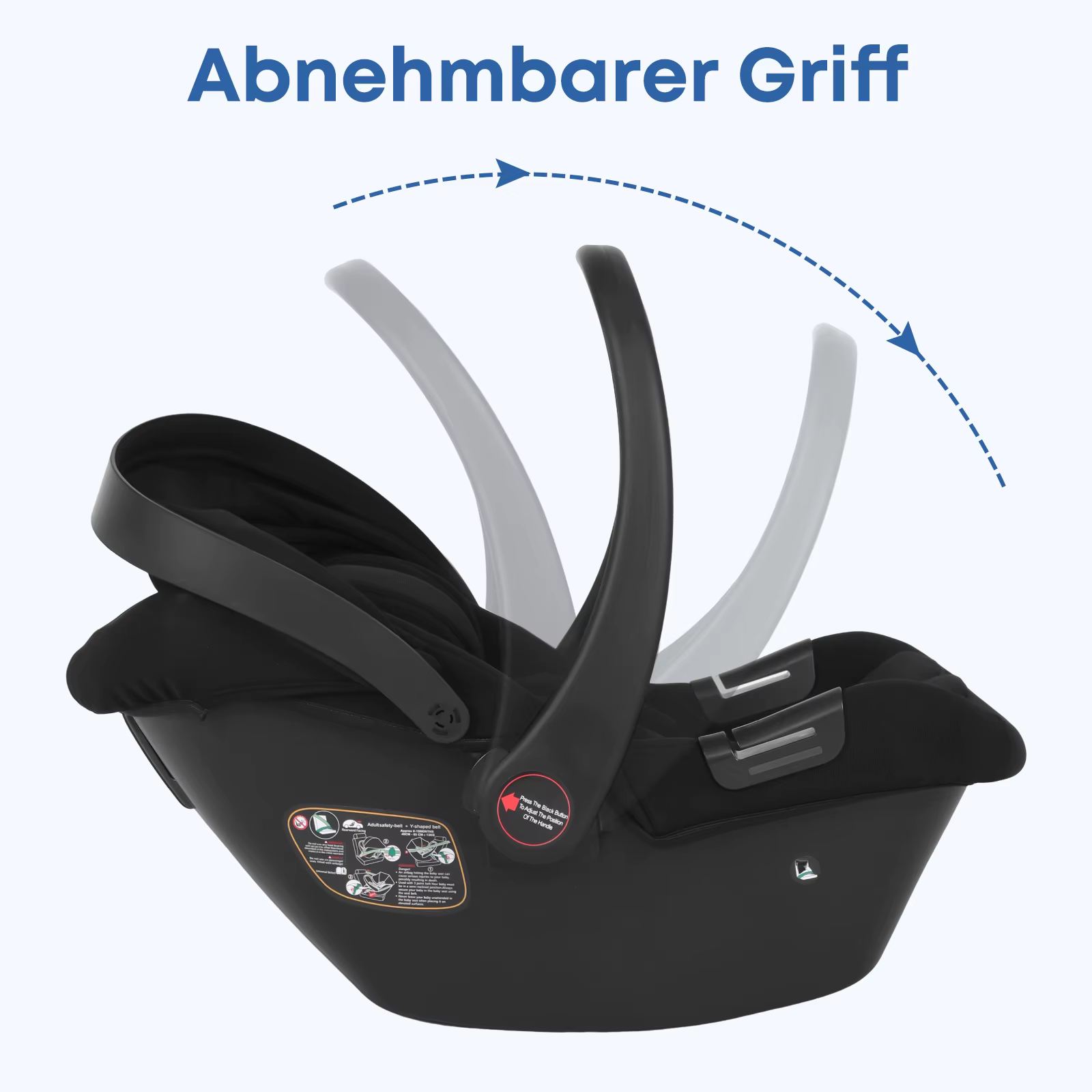 Siège auto pour bébé, nouveau-né de 0 à 12 mois, Max 12kg, auvent solaire rembourré, ceinture de séc
