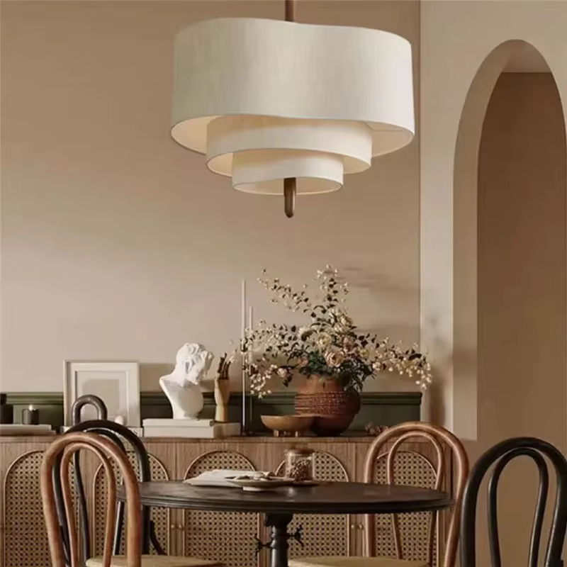 Margin-Lampe suspendue en tissu de lin, design chinois, style bohème, luminaire décoratif d'intérieu