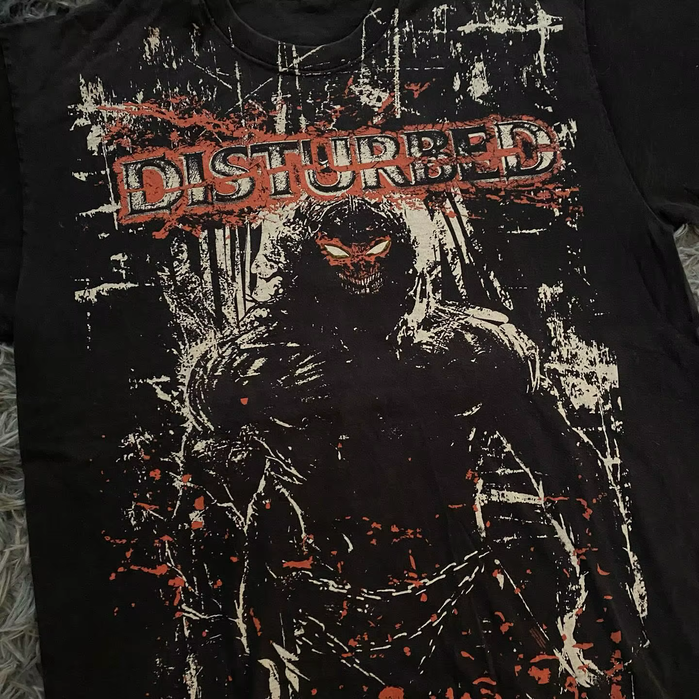 Chemise d'impression de crâne d'affliction des années 2000, haut graphique de mode, vêtements de sty