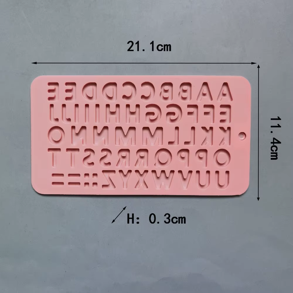 Moule à chocolat en Silicone avec lettres et chiffres, Alphabet, biscuits, bonbons, gâteaux, plateau