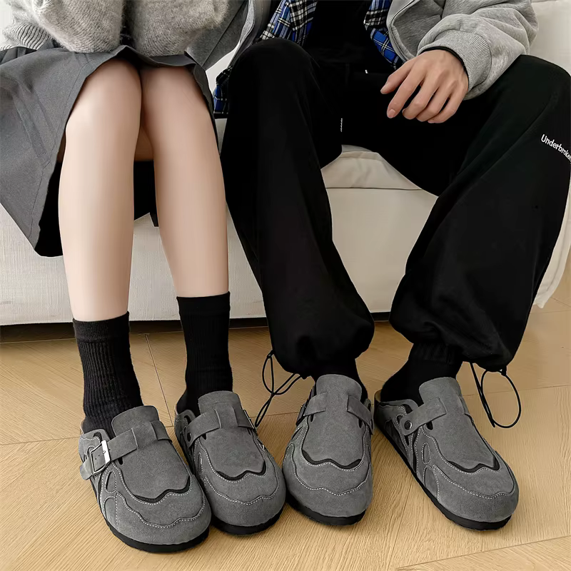 Demi-chaussures pour hommes et femmes, Mules, mocassins, pantoufles, dos ouvert, chaussures décontra