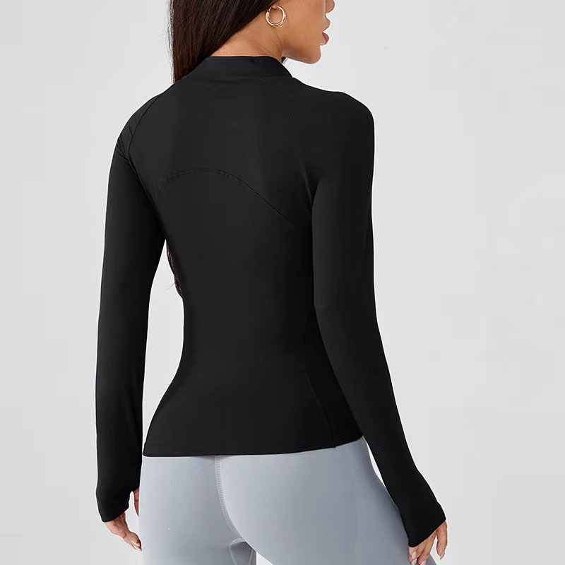Vêtements de yoga pour femmes en automne veste à glissière haut de sport mince vêtements d'extérieur