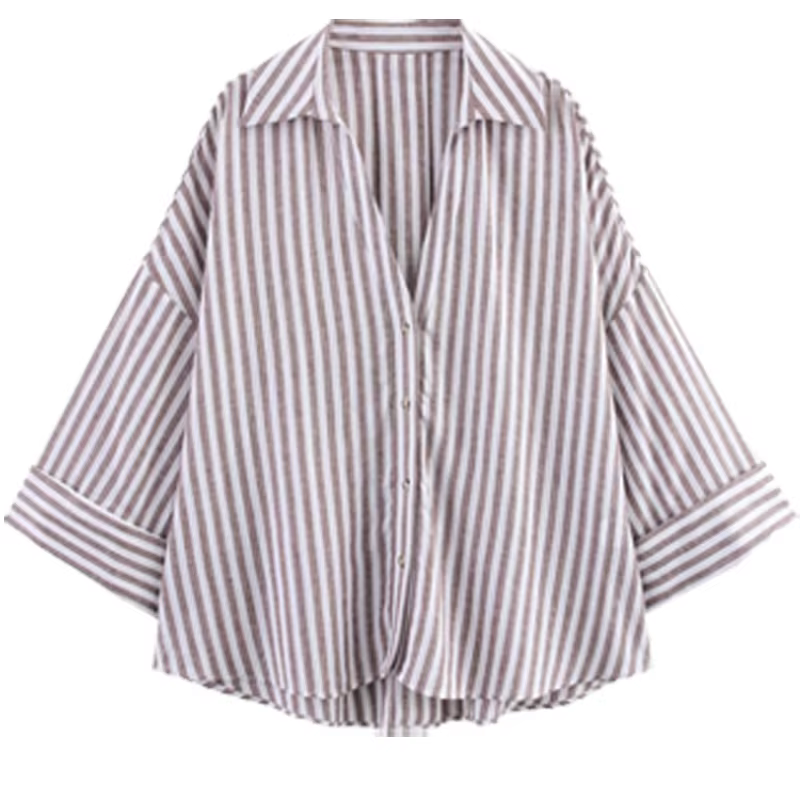HXAO chemise femme chemisier surdimensionné chemise d'été et chemisier jaune rose blanc chemise rayé