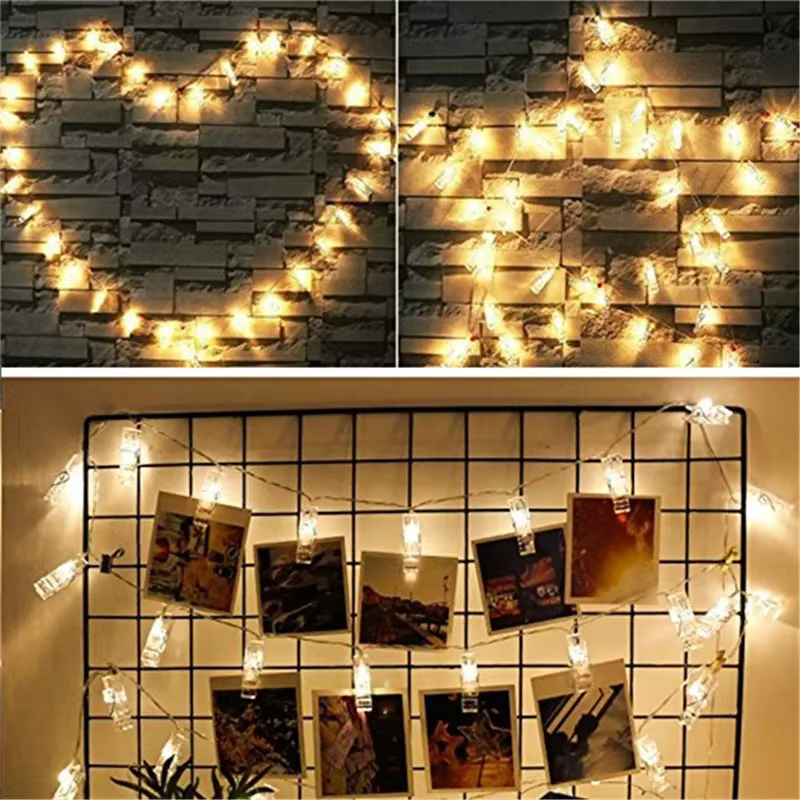 3m 20 LED Photo Clip fée chaîne lumières porte-carte guirlande lampe pour noël fête de mariage fée l