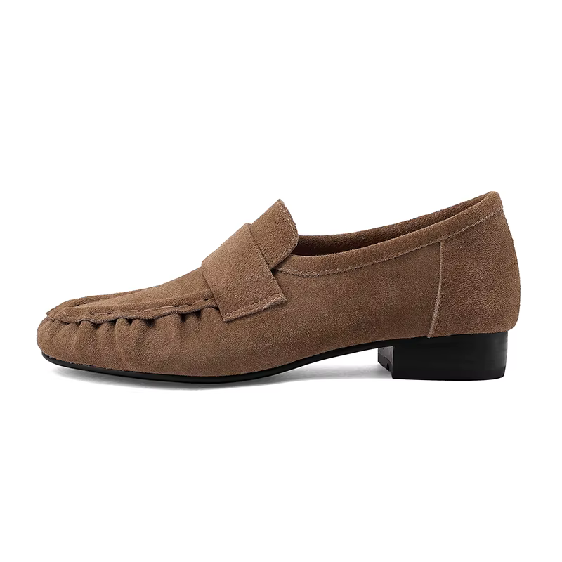 SmallHut nouvelle tendance printemps vache daim femmes mocassins marron kaki chocolat gris Patchwork