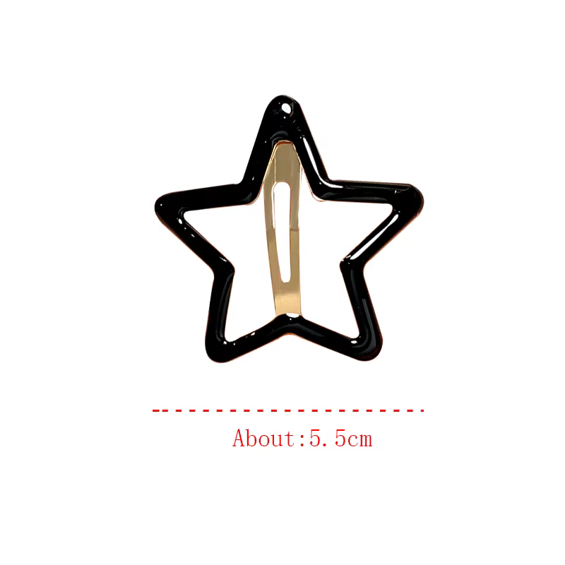 AWAYTR 5 pièces pinces à cheveux étoile creuse épingles à cheveux étoile Snap doux casque Barrettes 