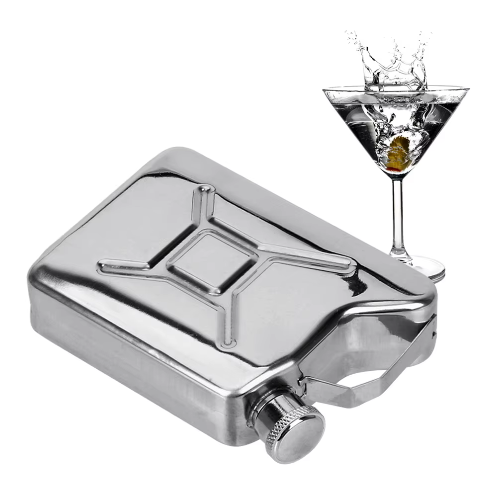 Récipient à vin à alcool, Style seau à essence, Kit de bouteilles de whisky et de Vodka portables, f