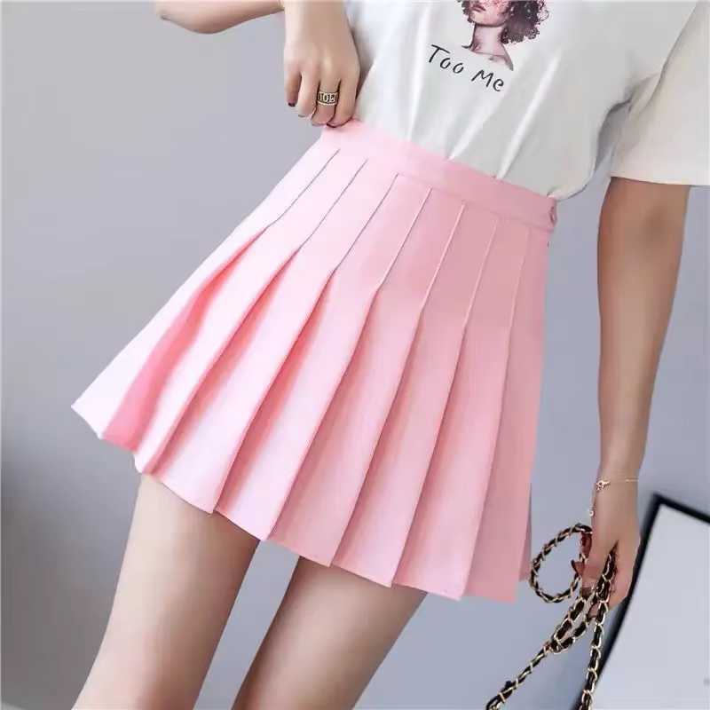 Jupe trapèze taille haute amincissante, couleur unie, mode sport, Tennis, Badminton, Style académie,
