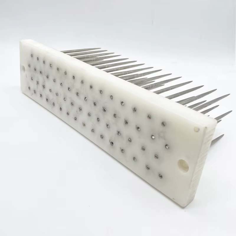 Mèches de Cheveux en Acier Inoxydable Blanc, 22x5.5x8.5cm, pour Peigner les Extensions de Cheveux Hu