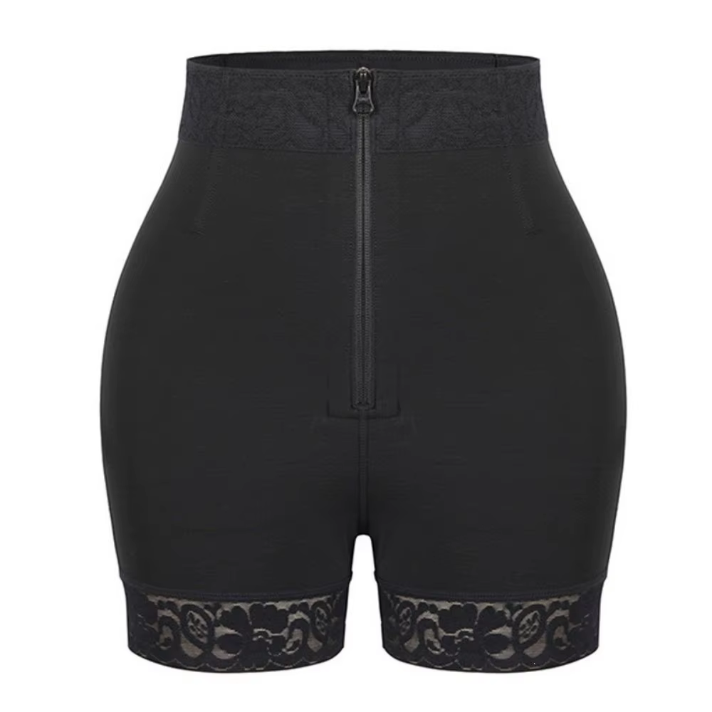 Lingerie gainante taille haute post-partum sans couture, amincissante, rehausseur de fesses, avec fe