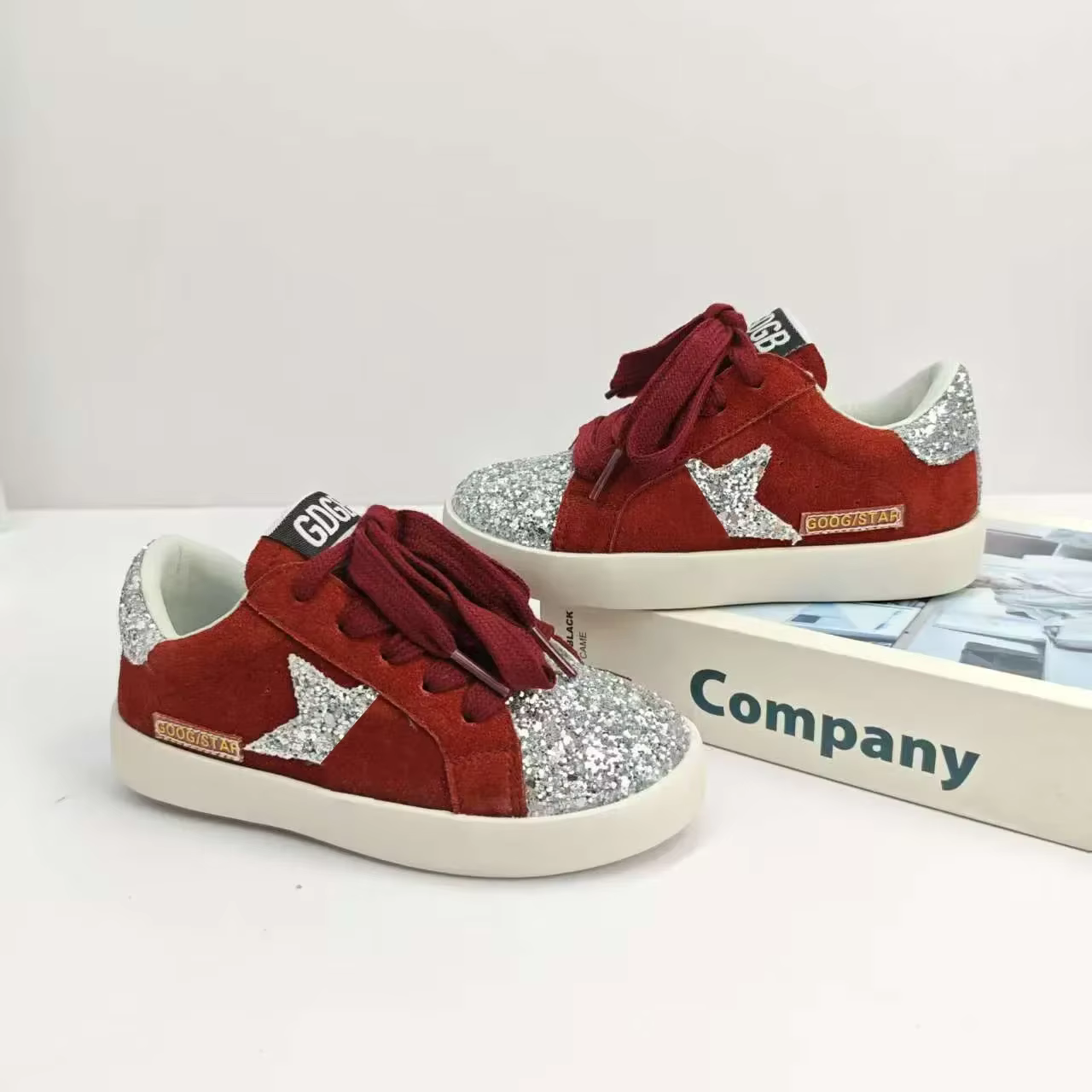 Enfants mode automne printemps enfants étoile conseil chaussure fille couleur bloquant chaussures dé