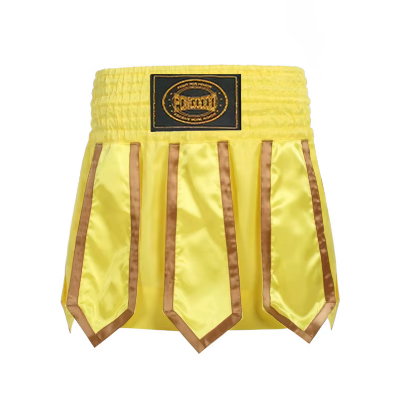 Shorts de combat Lotus avec motif ruban, pantalon de combat Sanda Muay Thai, pour entraînement de bo