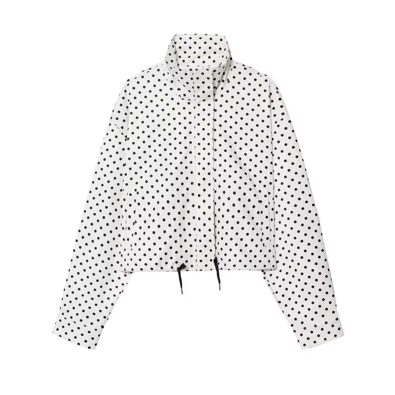 MUJER à pois Bomber vestes pour femmes surdimensionné Demi-saison veste pour femmes mode hiver mante