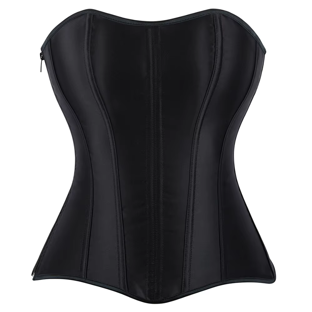 Corsets et bustiers pour femmes, haut en satin, style vintage, corset sur le buste, sexy, à lacets,