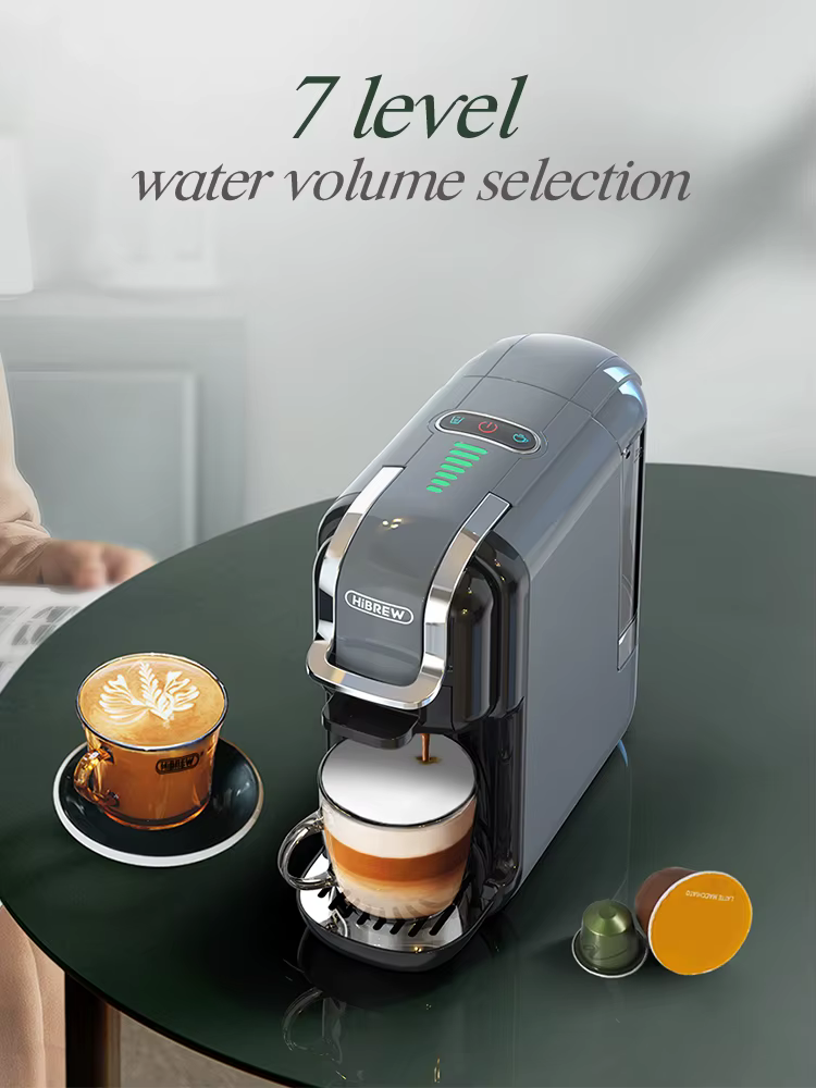 HiBREW Machine à café à capsules multiples, chaud/froid Dolce Gusto lait Nespresso Capsule ESE Pod c
