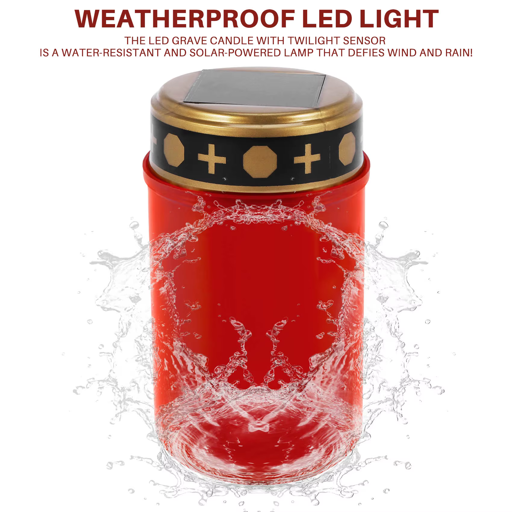 Bougie de Gravure pour Gravier, Lampes Solaires avec Éclairage, Lumière LED, Vent Varié