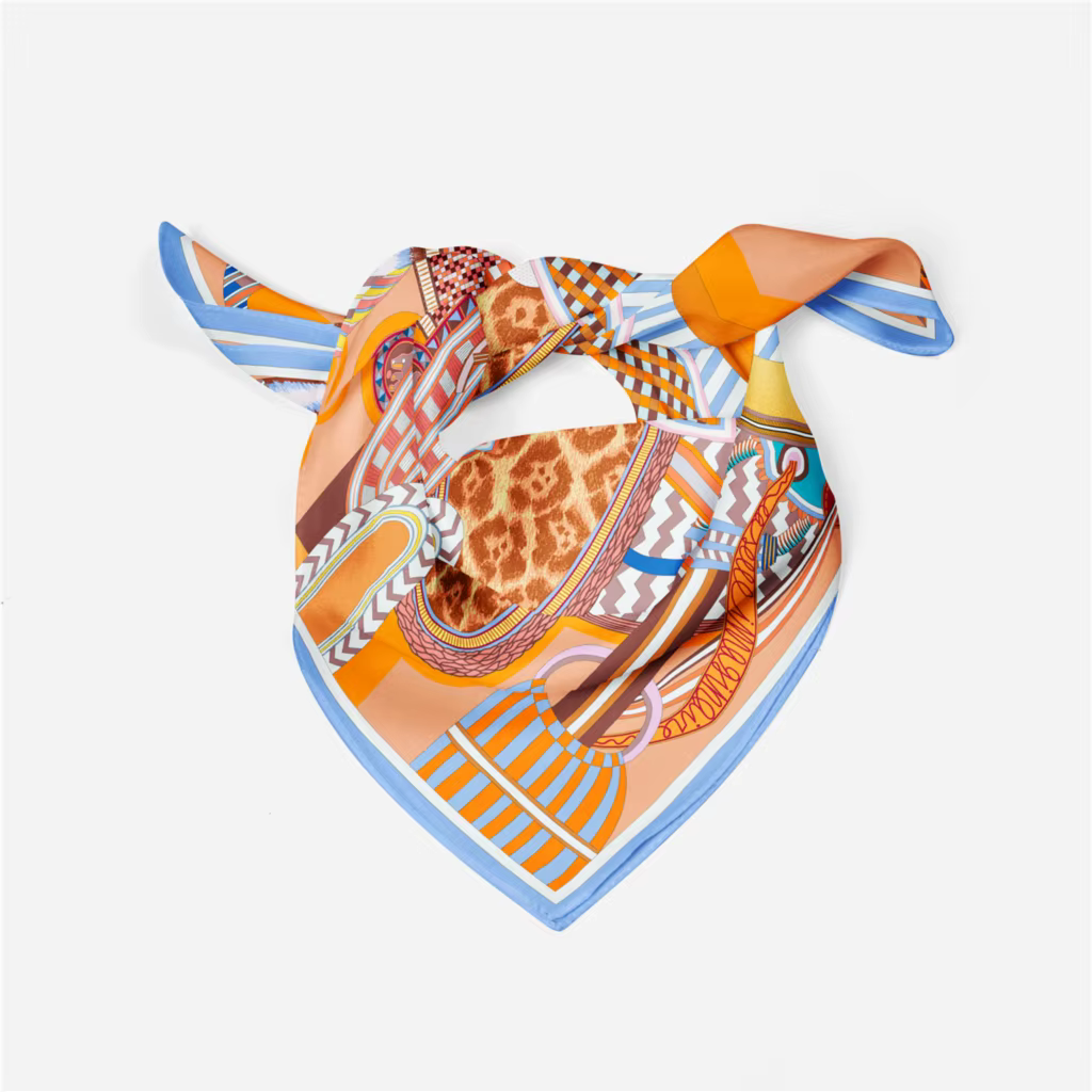 53cm Design magnifique selle marque carré écharpe femme nouvelle Foulard en soie femmes Bandana luxe