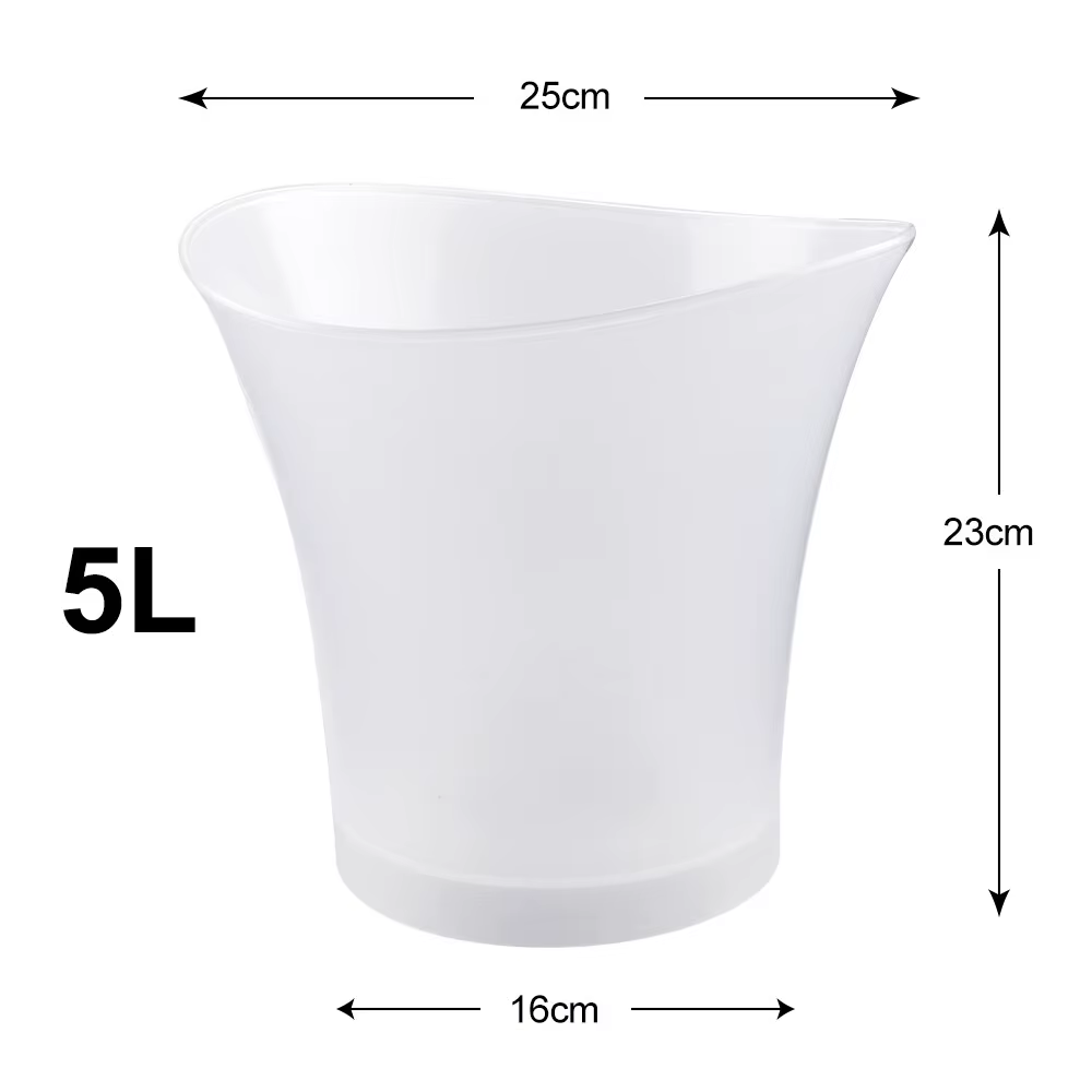 5L 6 Couleur LED Seau À Glace Étanche En Plastique Allumer Champagne Bière Seaux Pour Bars Discothèq