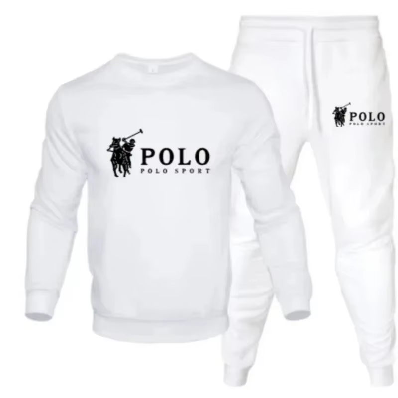 Ensemble d'automne et d'hiver pour hommes, sweat-shirt à col rond et pantalon de jogging, à la mode