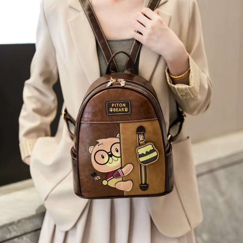 Sac à dos rétro tendance 2025, nouveau sac à bandoulière pour femmes, sac à dos d'étudiant multifonc