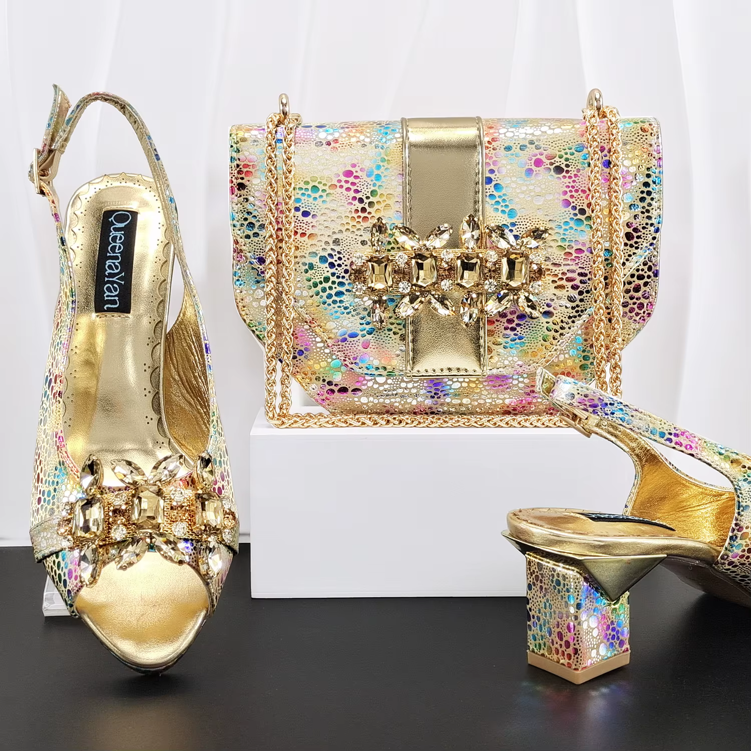 Doershow – ensemble de chaussures et sacs de style africain pour femmes, de haute qualité, bleu ciel