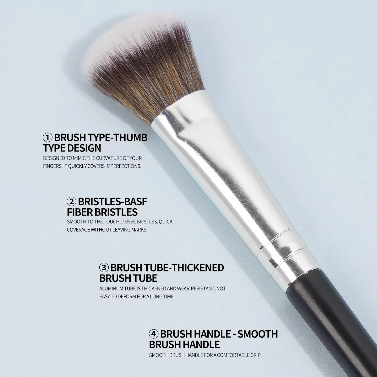 MAANGE 5 pièces/ensemble fond de teint correcteur pinceau de maquillage Contour Blush brosse impecca