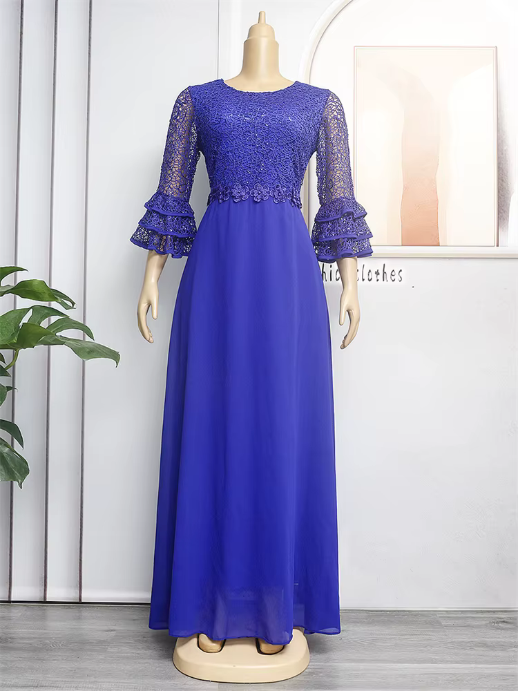 Robe de soirée pour femmes, tenue Dashiki, robe maxi, robe de soirée africaine Dubaï, vêtements de m