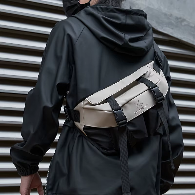 Sac à Bandoulière Décontracté pour Homme, Sacoche Japonaise, Solide, Épissage, Grand Espace, iPad 9.