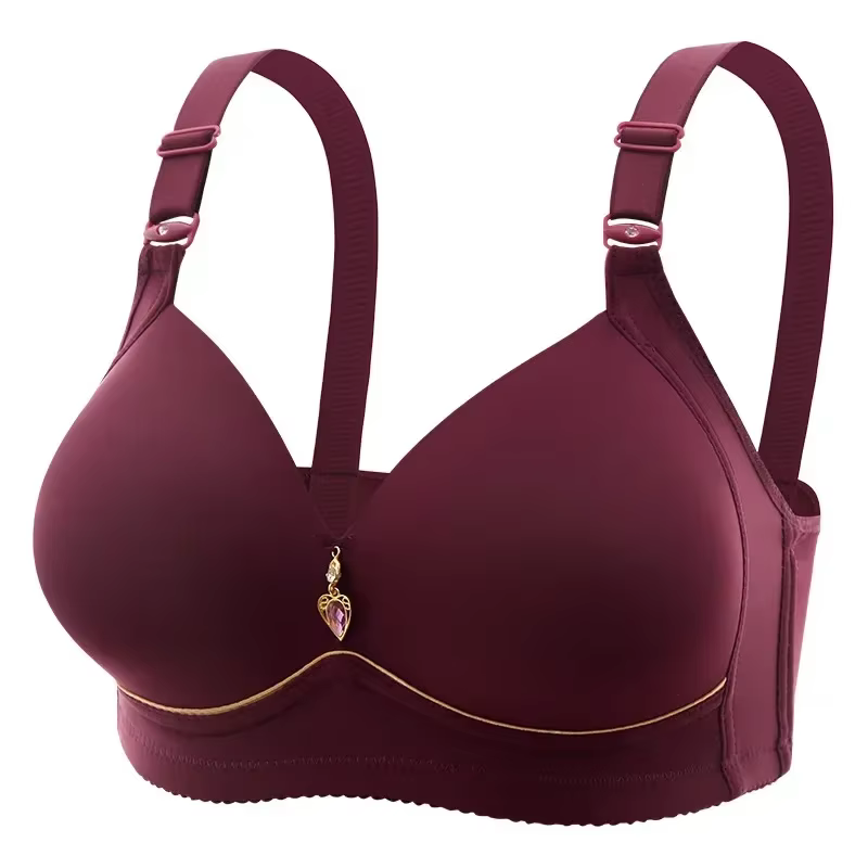 Soutien-gorge pour maman, sans anneau en acier, respirant, froncé, sous-vêtements pour dames, bonnet