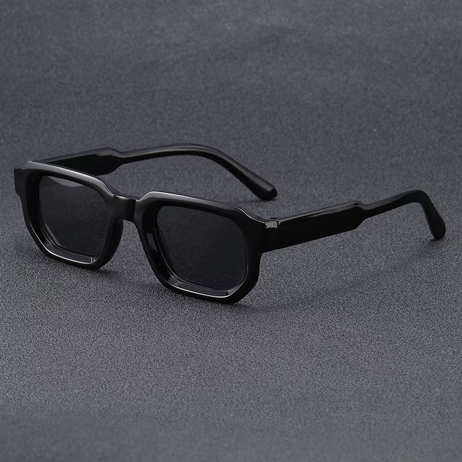 4pcsNew hommes Vintage Rectangle cadre lunettes de soleil mode rétro lunettes de soleil marque de lu