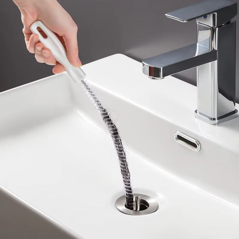 Brosse de dragage de tuyau flexible pliable, nettoyeur de vidange, outils de livres d'évier, épilati